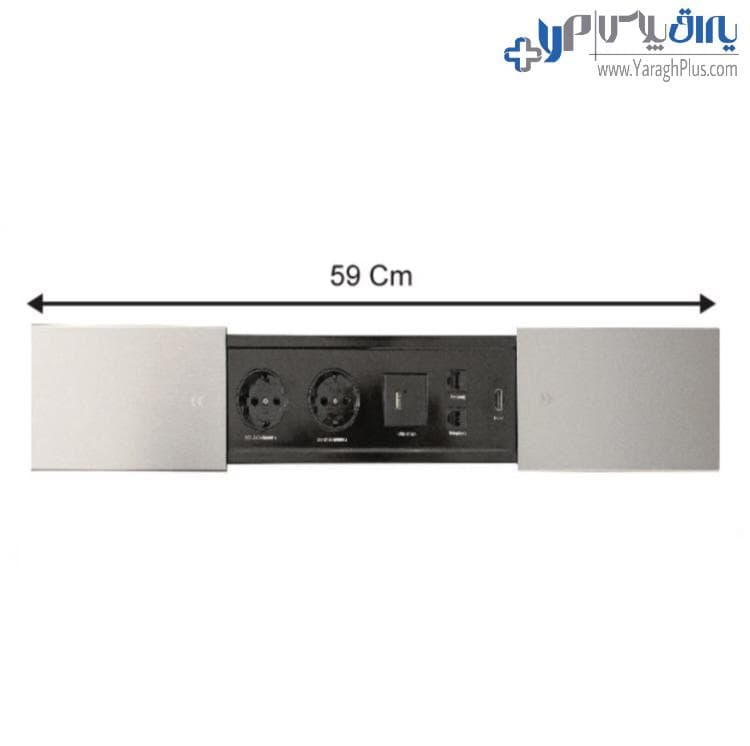 پریز توکار کشویی دو طرفه مدل اسلیم پلاس فانتونی N322 – N323 — تصویر ۲