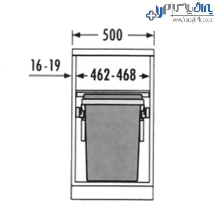 سطل زباله چند منظوره هایلو مدل یوروکارگواس فانتونی Q250 — تصویر ۵