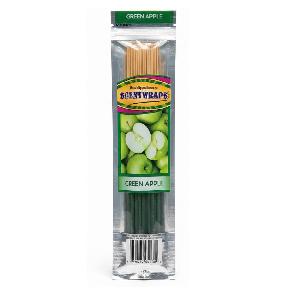 عود دستساز همِ رایحه سیب سبز Hem SGENTWRAPS Green Apple بسته 12 عددی