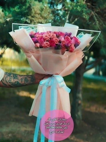 سفارش گل همراه با کیک تولد گل بابونه