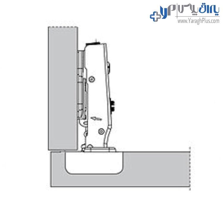 لولا آرام بند کابینت روکار کلیپسی با پایه خطی 3D فانتونی A101 — تصویر ۳