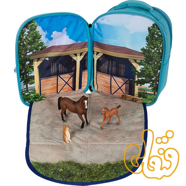 کیف کوله پشتی سه بعدی اسب با سه عدد فیگور موجو فان 3D Horse Junior Backpack with 3 Figures 387724 — تصویر ۶