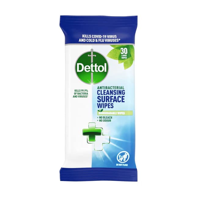 دستمال مرطوب آنتی باکتریال دتول Dettol بسته 30 عددی