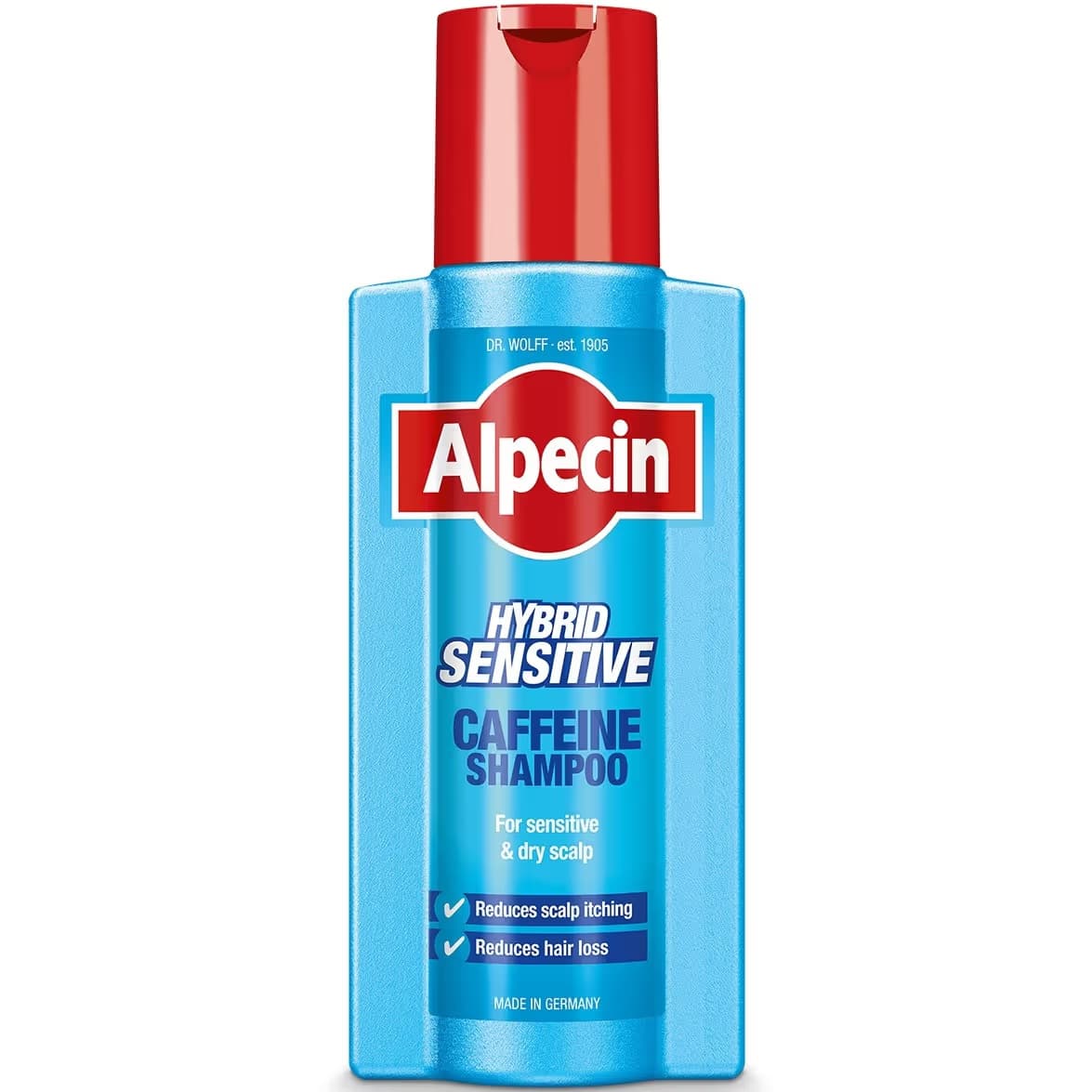 شامپو ضد ریزش و آبرسان آلپسین Alpecin Hybrid Caffeine حجم 250 میل