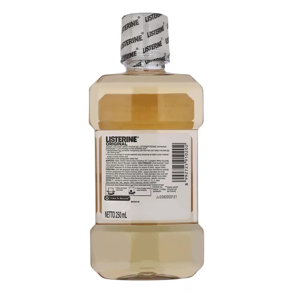 دهان‌ شویه اوریجینال ضد پلاک و ضد باکتری لیسترین Listerine Original حجم 250 میل — تصویر ۴
