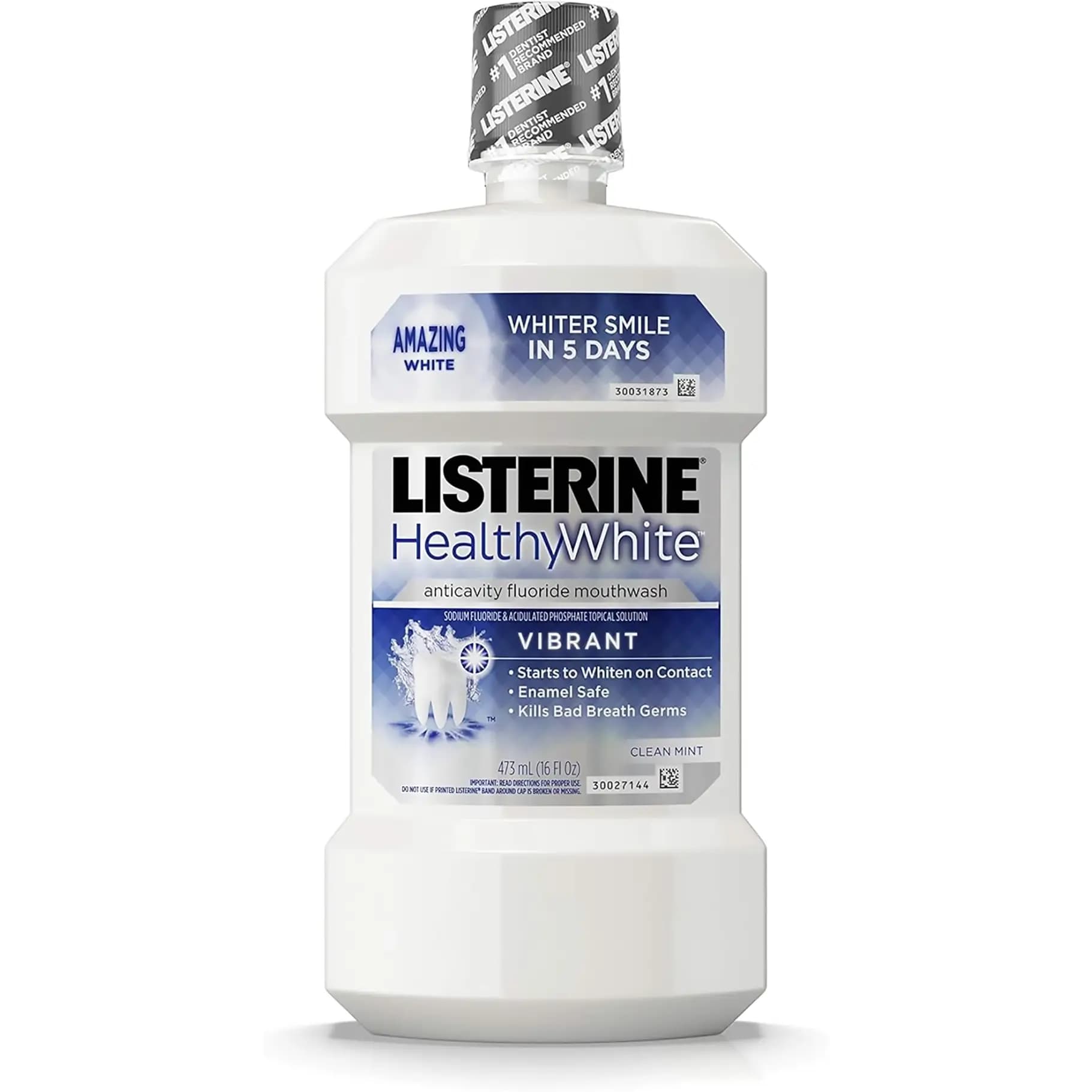 دهان‌ شویه ضد پلاک و سفید کننده لیسترین Listerine Healthy White حجم 250 میل — تصویر ۵