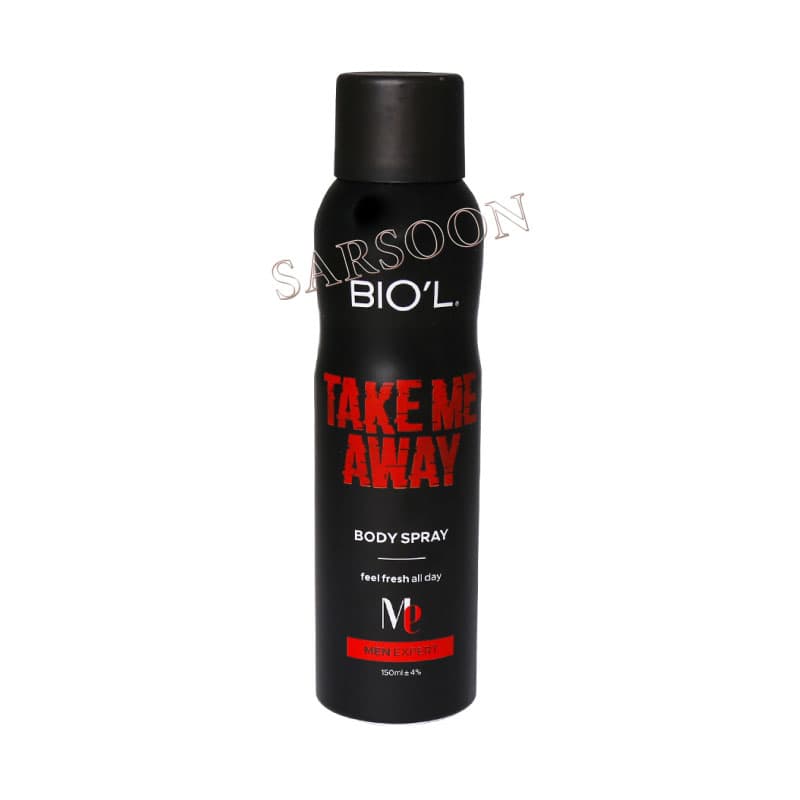 اسپری بدن مردانه بیول مدل Take Me Away حجم 150 میلی لیتر Biol Take Me Away Body Spray For Men
