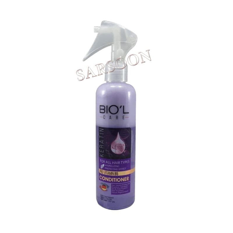 اسپری دوفاز کراتینه بیول ترمیم کننده و آبرسان قوی مو ۲۵۰ میلی لیتر Biol Two-Phase Keratin Hair Spray