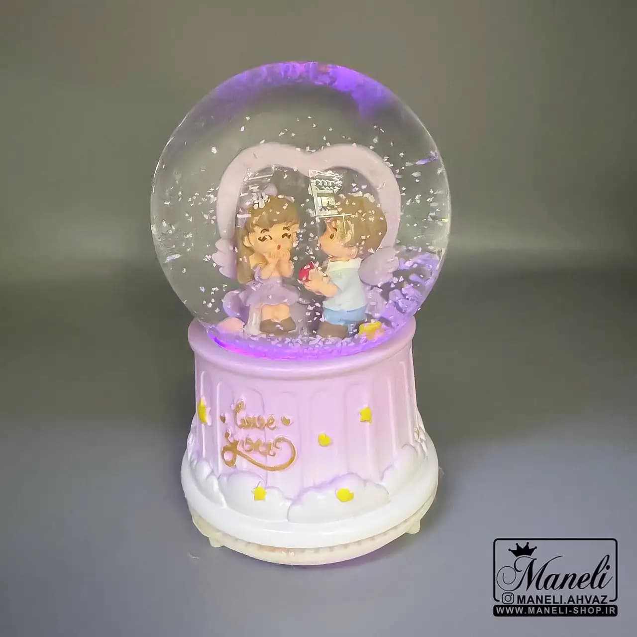 گوی دخترانه موزیکال و چراغدارlove بنفش |14040856 — تصویر ۲
