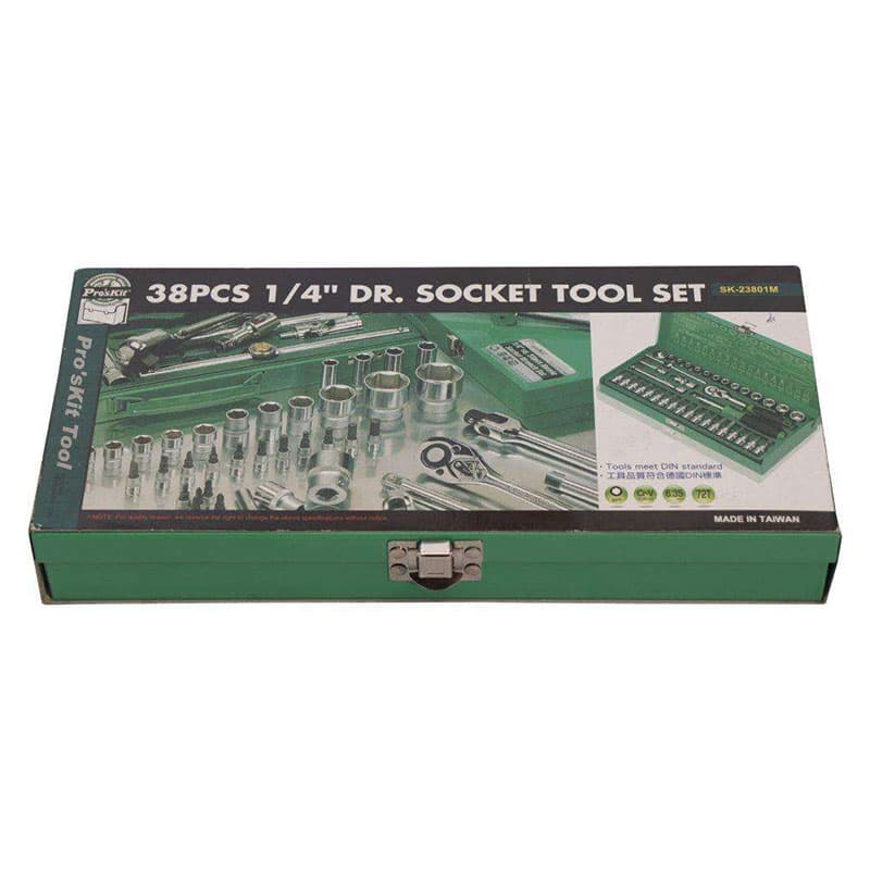 ست 38 عددی آچار بکس پروسکیت مدل PROSKIT SK-23801M — تصویر ۴