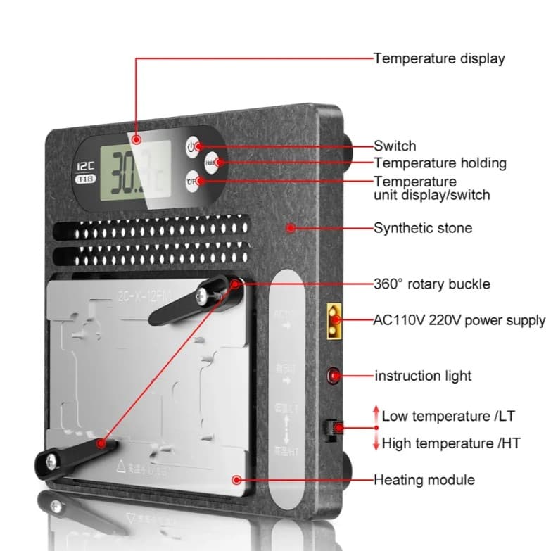 پری هیتر I2C T18 ماژول آیفون X تا 16PM — تصویر ۳