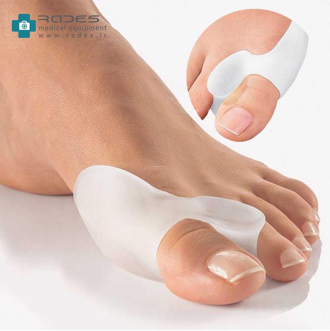 پد سیلیکونی فاصله دهنده انگشت شست پا تک انگشت هالوکس والگوس فوت کر | Footcare — تصویر ۲