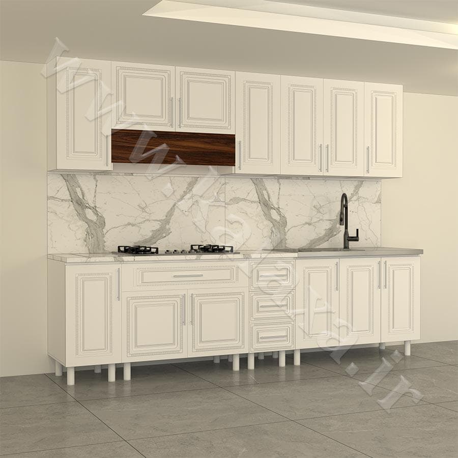 کابینت آماده ممبران کلاسیک ۳ متری (درب ساده) — تصویر ۴
