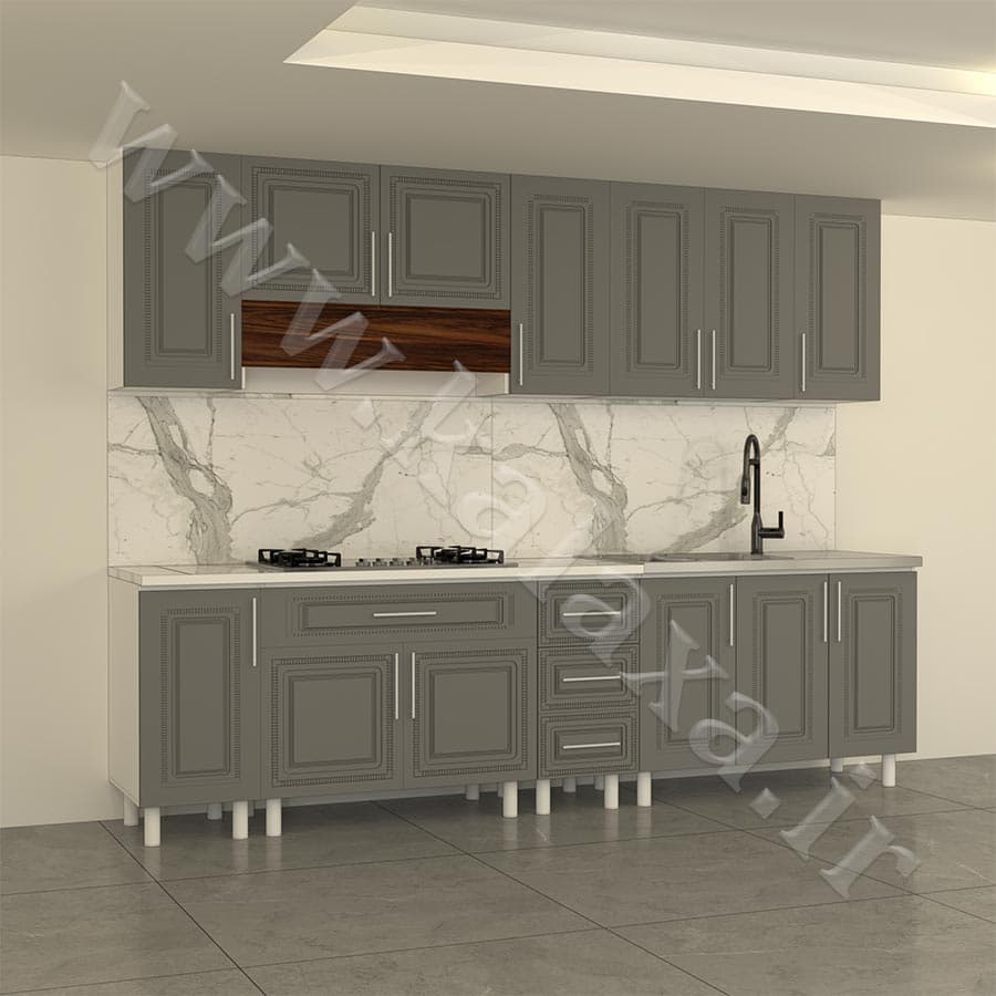 کابینت آماده ممبران کلاسیک ۳ متری (درب ساده) — تصویر ۶