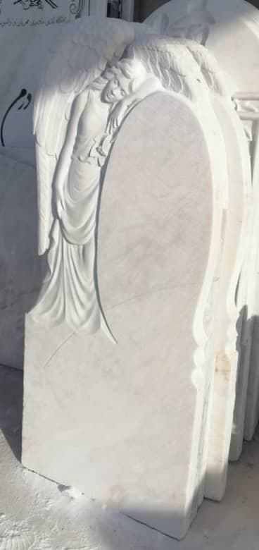 سنگ کتیبه مرمرسفید مدل فرشته — تصویر ۲