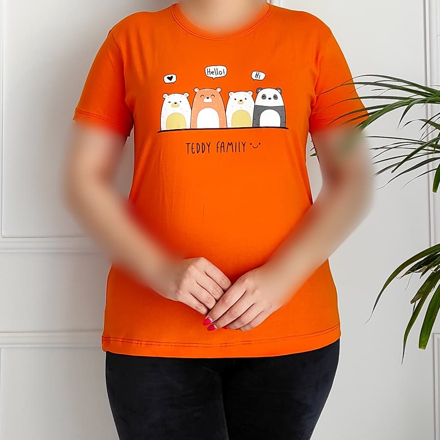 تیشرت زنانه عروسکی طرح TEDDY FAMILY — تصویر ۲