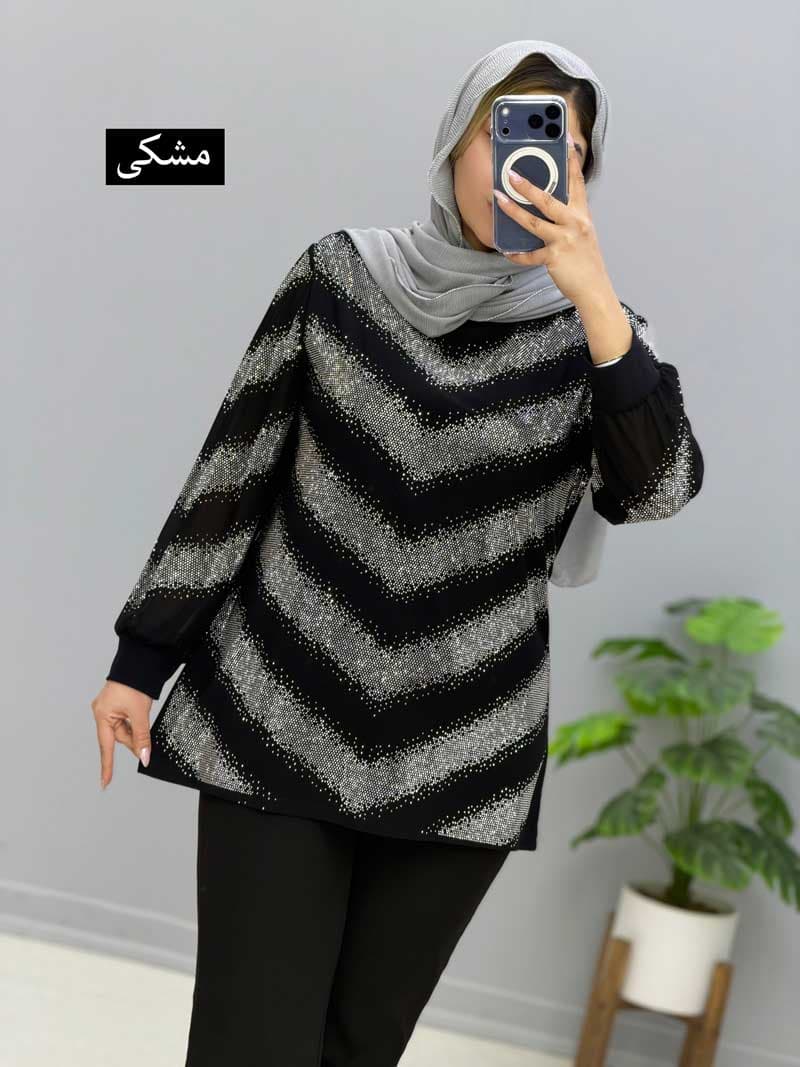 بلوز یقه گرد ویسکوز شانا کد 205603