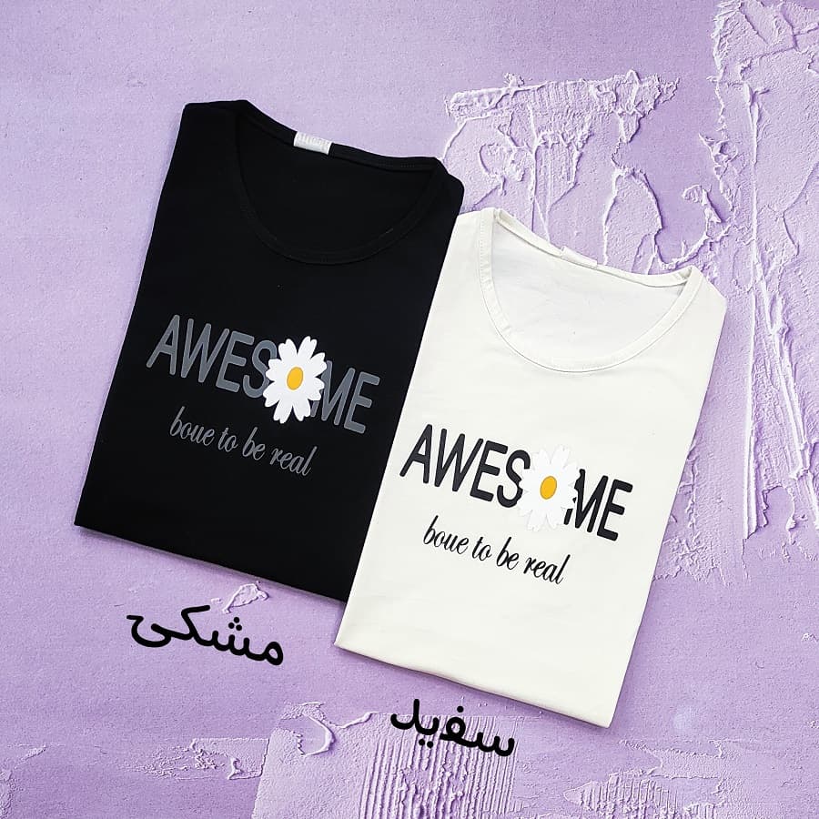 تیشرت زنانه طرح AWESOME — تصویر ۳