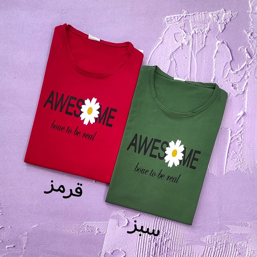 تیشرت زنانه طرح AWESOME — تصویر ۴