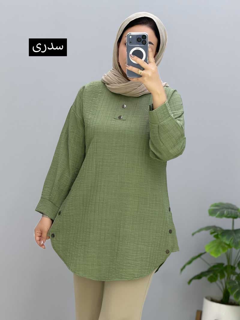تونیک یقه گرد شانتون هیونا کد 10105434