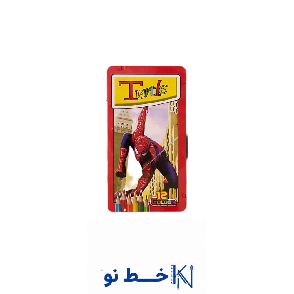 مداد 12 رنگی فلزی لاکپشت