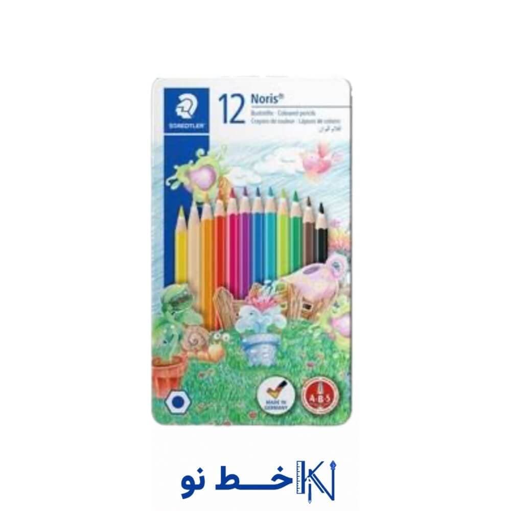 مداد 12 رنگی فلزی استدلر