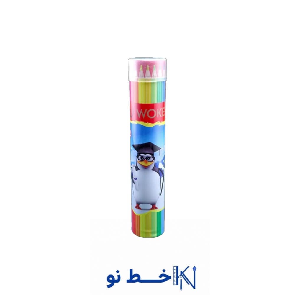 مداد 12 رنگی استوانه ای ووک