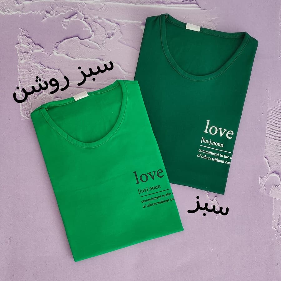 تیشرت نخ پنبه زنانه طرح Love — تصویر ۶