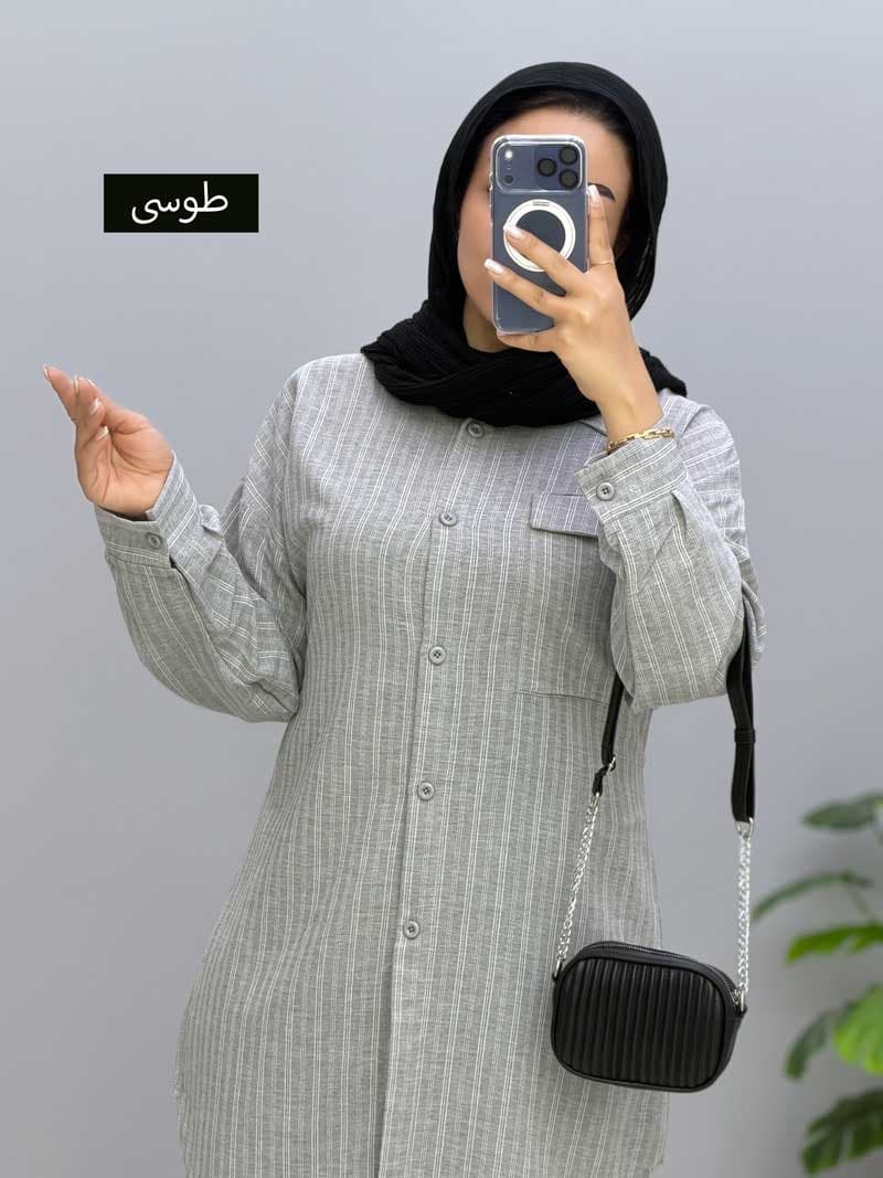 مانتو دیپلمات یقه مردانه ساروج کد 106413 — تصویر ۶