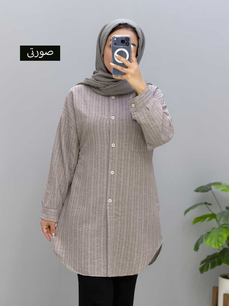 مانتو دیپلمات یقه مردانه ساروج کد 106413 — تصویر ۷