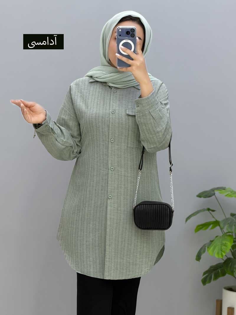 مانتو دیپلمات یقه مردانه ساروج کد 106413 — تصویر ۳