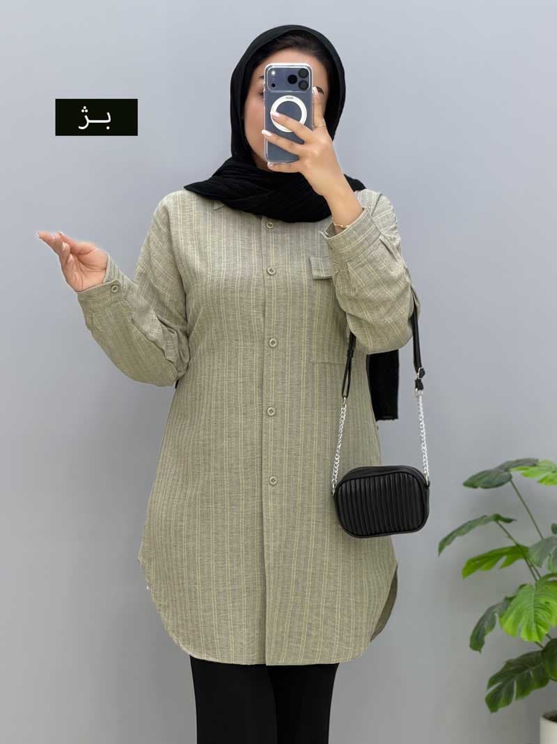 مانتو دیپلمات یقه مردانه ساروج کد 106413 — تصویر ۴
