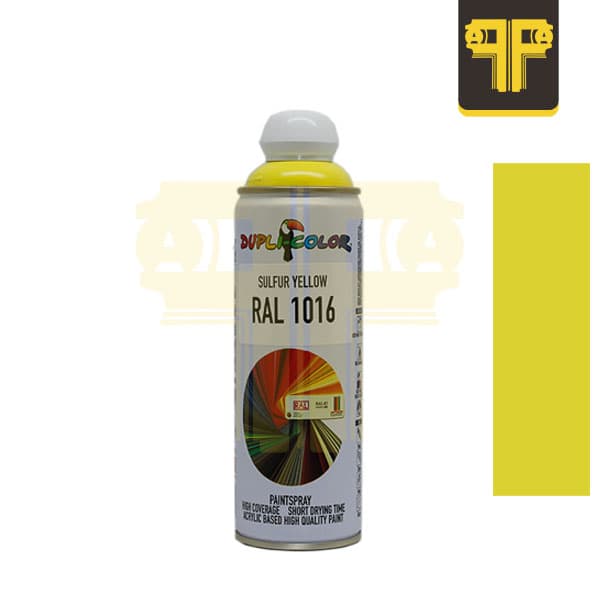 اسپری رنگ زرد گوگردی رال دوپلی کالر کد Dupli-Color RAL 1016