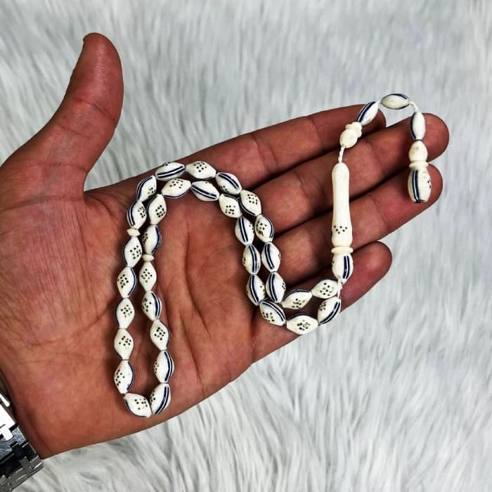 تسبیح استخوان شتر مرصع کاری کد TA38 — تصویر ۳