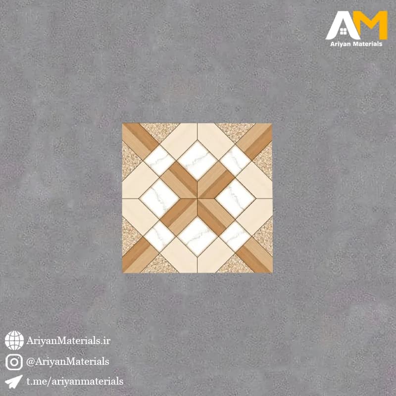 سرامیک کف طرح دمین قهوه ای