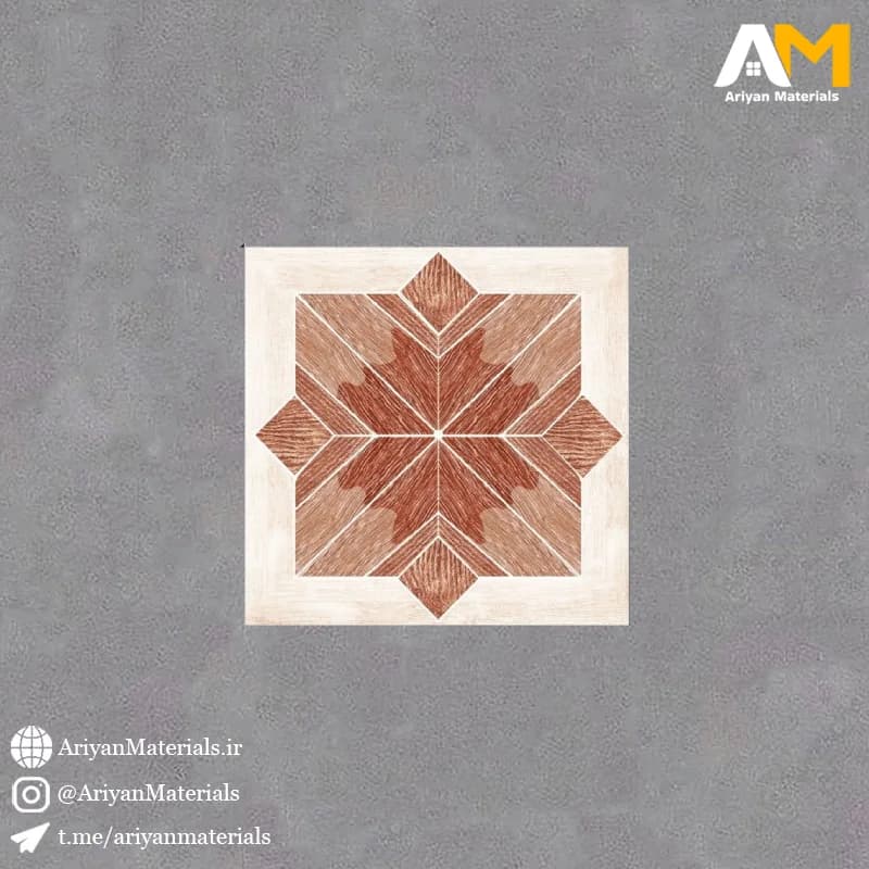 سرامیک کف طرح دایموند قهوه ای