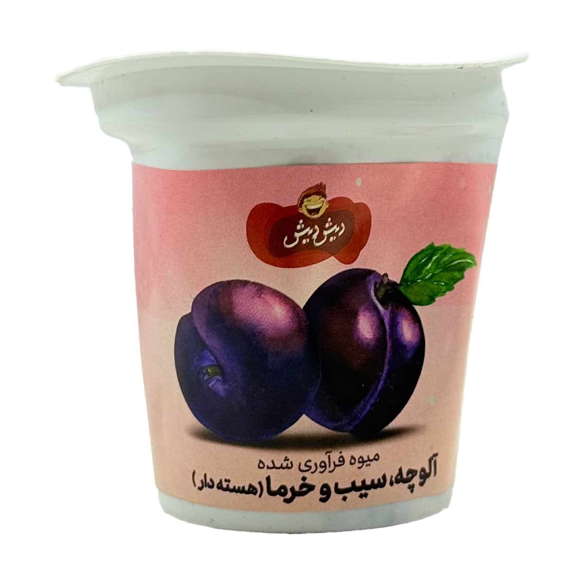 آلوچه ، سیب و خرما هسته دار لیوانی دیش دیش 130 گرم کد 1761