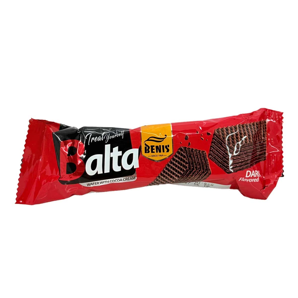 ویفر کاکائویی با کرم کاکائویی و روکش کاکائویی بال تا بنیس 50 گرم