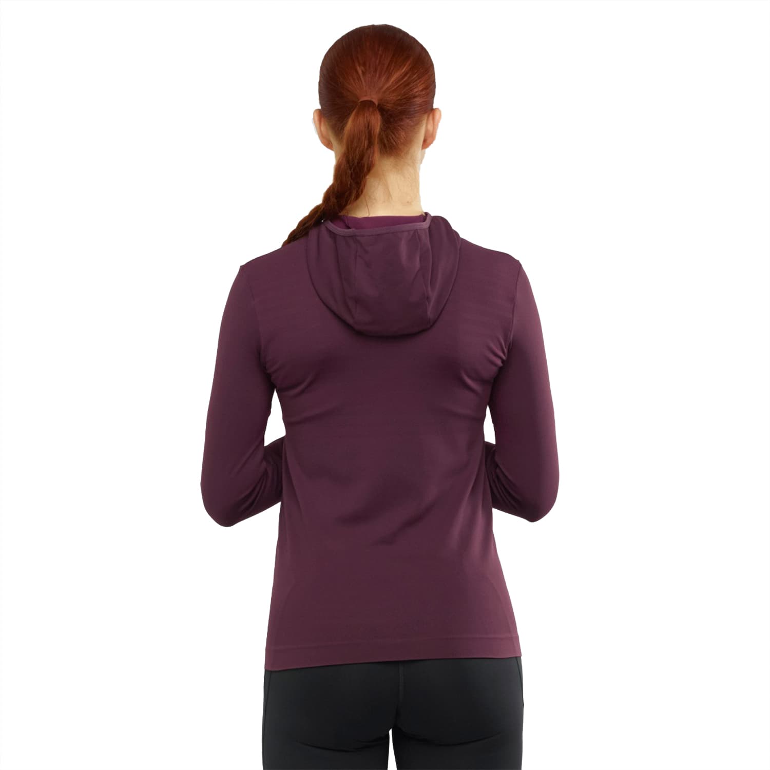 سویشرت سالامون / SALOMON – مدل Seamless Hoodıe / زرشکی — تصویر ۳