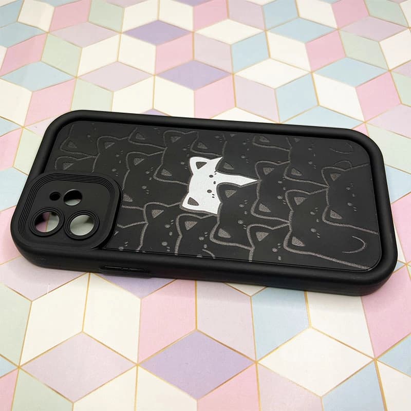 قاب گوشی iPhone 12 آیفون سولید طرح گربه کد 770