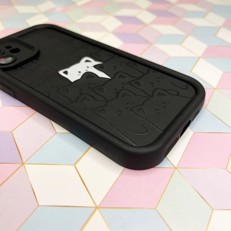قاب گوشی iPhone 12 آیفون سولید طرح گربه کد 770 — تصویر ۳