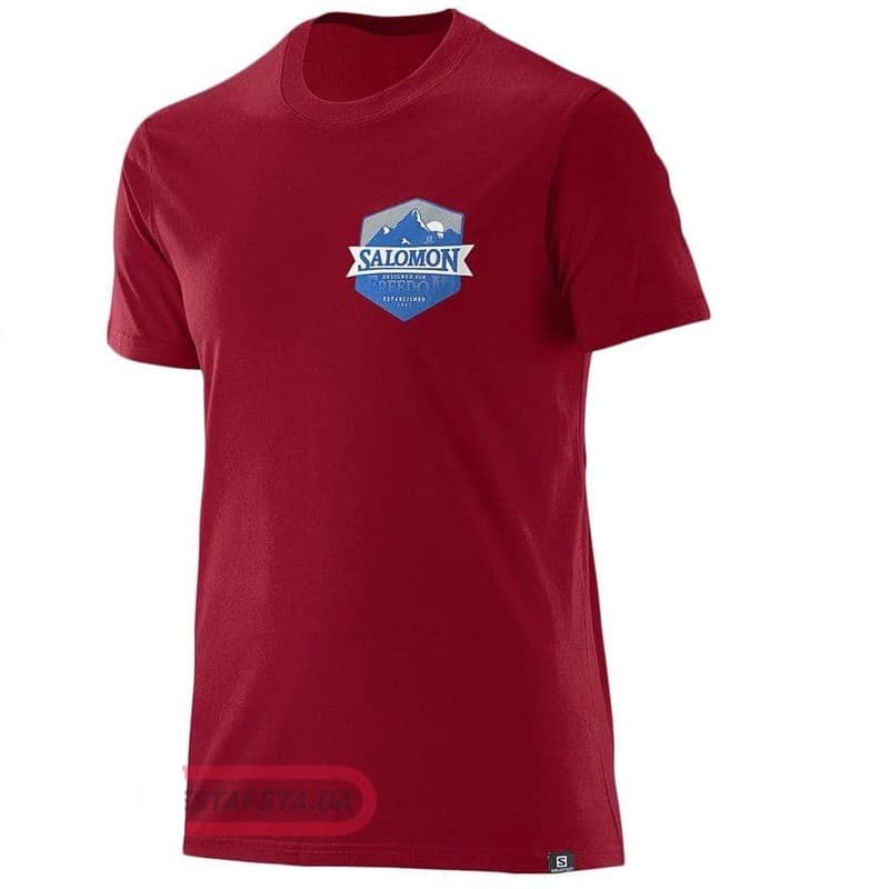 تیشرت آستین کوتاه سالامون / SALOMON – مدل ULTIMATE SS / زرشکی