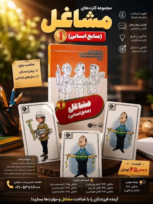 فلش کارت مجموعه کارت های مدرسه کسب و کار (مشاغل:منابع انسانی 1) | انتشارات کیوی