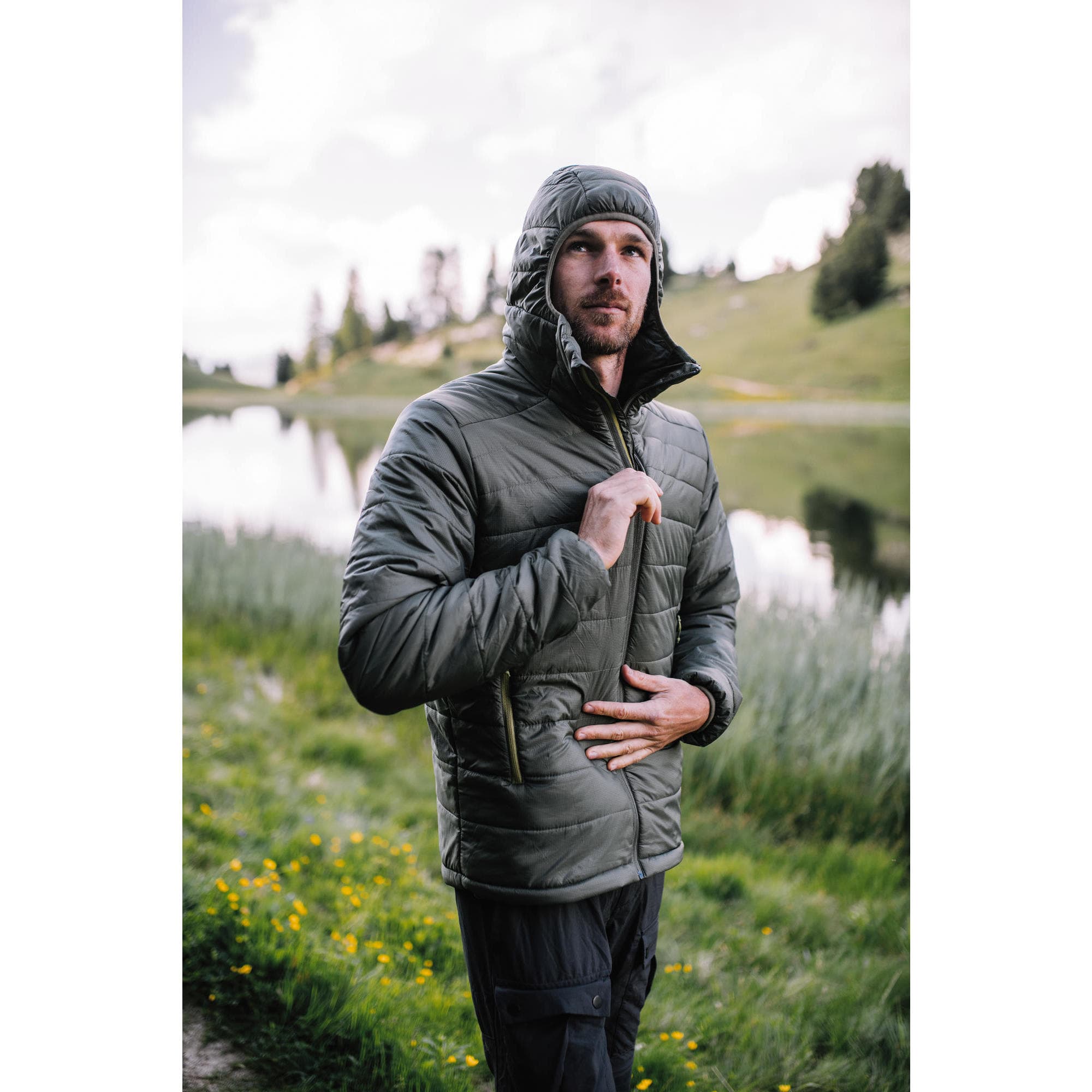 کاپشن الیاف کچوا / FORCLAZ – مدل Trek 100 Hoodie/ سبز — تصویر ۲