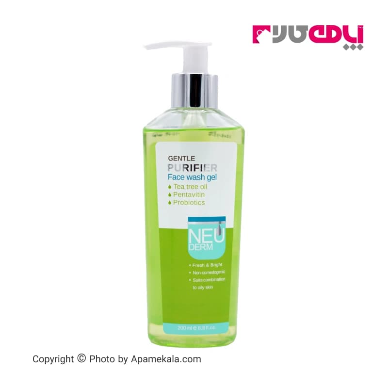 ژل شستشو صورت نئودرم مدل gentle purifier مناسب پوست چرب 200 میل