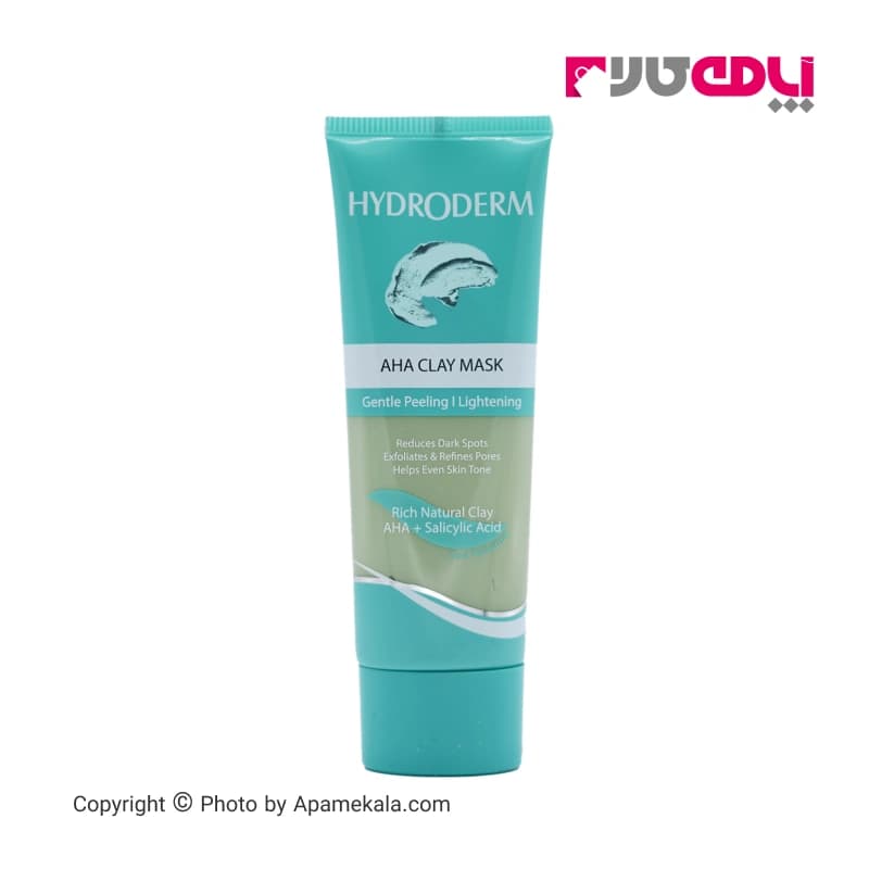 ماسک رسی لایه بردار و روشن کننده پوست هیدرودرم مدل aha clay وزن 100 گرم