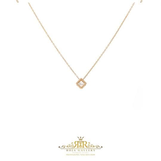 گردنبند مکعب نگین دار- کد N-79141