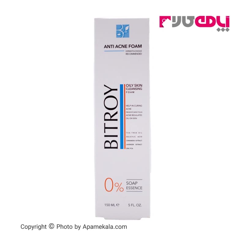 فوم شستشوی صورت بیتروی bitroy مناسب پوست چرب مدل anti acne حجم 150 میل — تصویر ۳