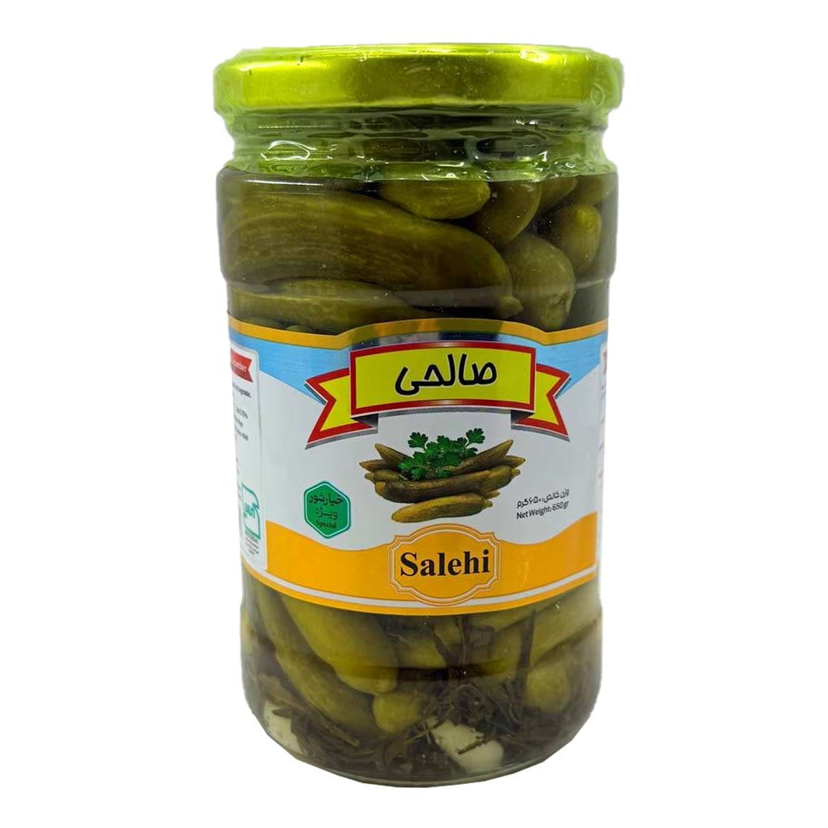 خیارشور ویژه شیشه صالحی 650 گرم