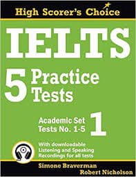 IELTS 5 Practice Tests academic set 1 Tests No 1-5
